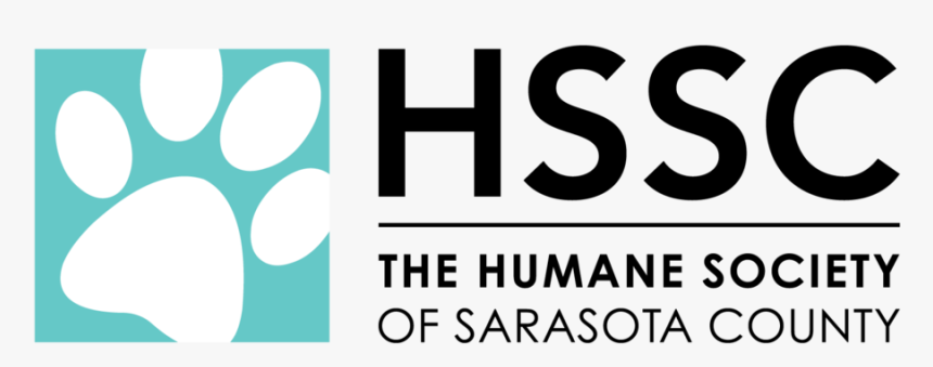 Hssc Logo Teal Box White Paw Black Text Cmyk No Background - Humane Society Sarasota, HD Png Download
