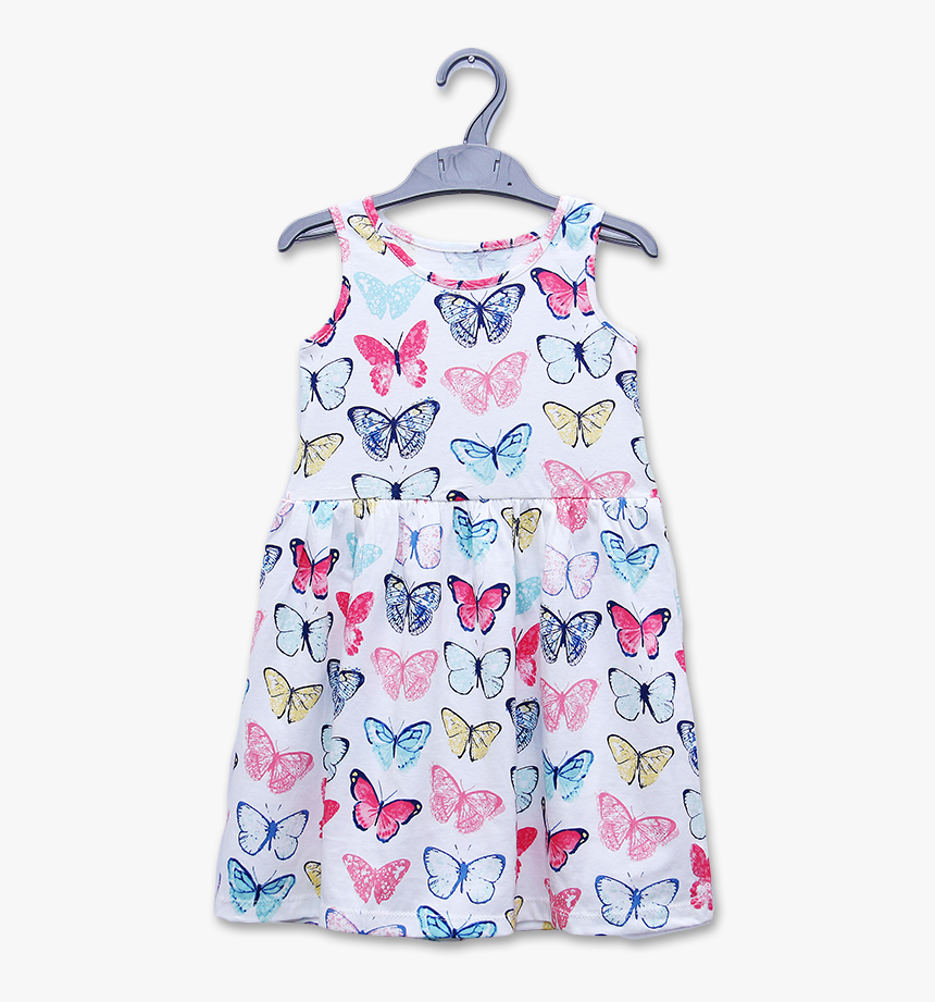 Cute Butterflies Dress Multi - Pattern, HD Png Download