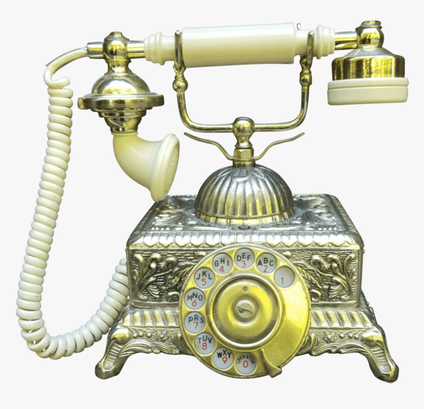 Victorian Gold Telephone - Corded Phone, HD Png Download