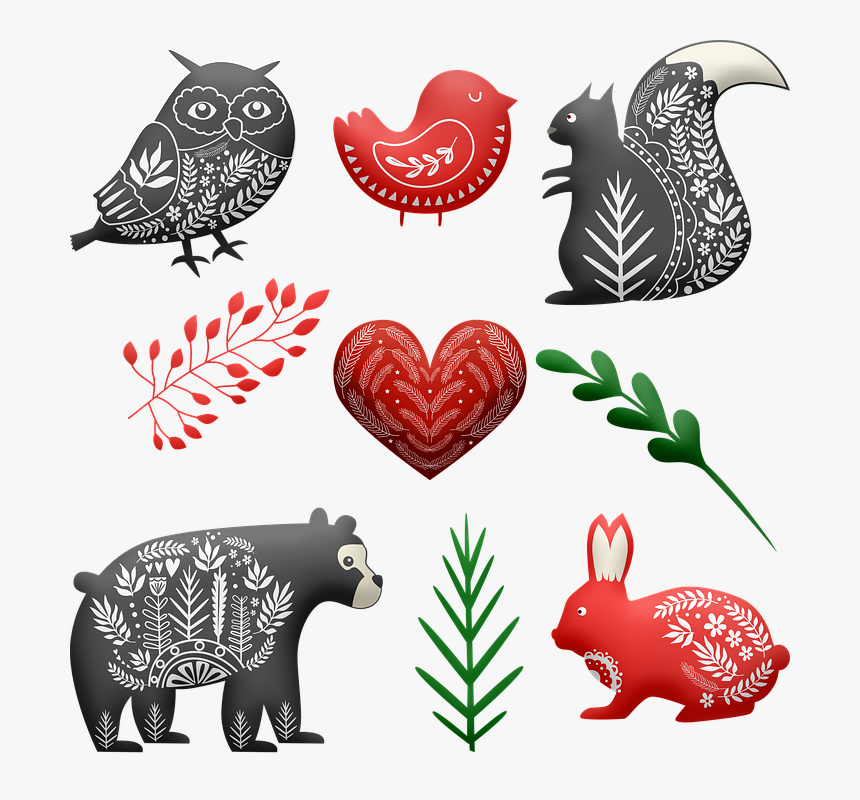 Free Illustrations, Design, Sugar, Free Images, Forest - Tree Squirrel, HD Png Download