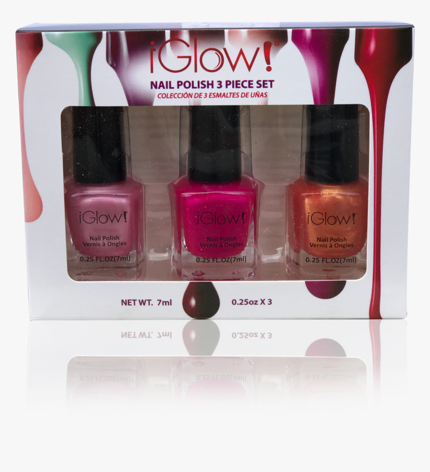 Glow Nail Polish 3 Piece Set, HD Png Download