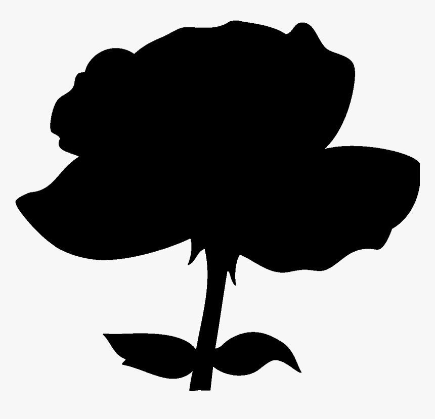 Petal Silhouette Leaf White Clip Art - Silhouette, HD Png Download