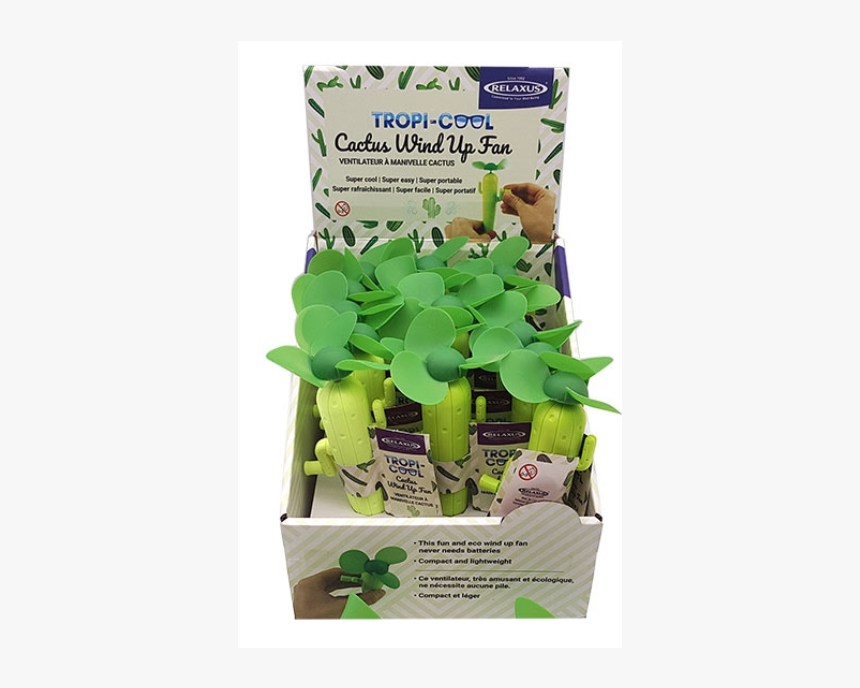 Tropicool Cactus Eco Wind-up Fan - Gardening, HD Png Download
