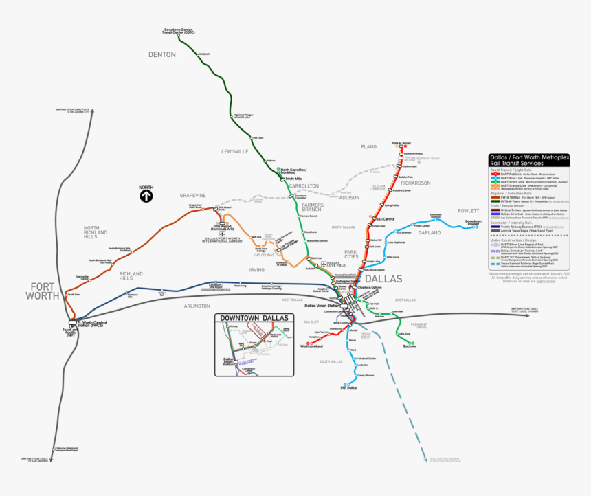 Dallas Rail Transit, HD Png Download