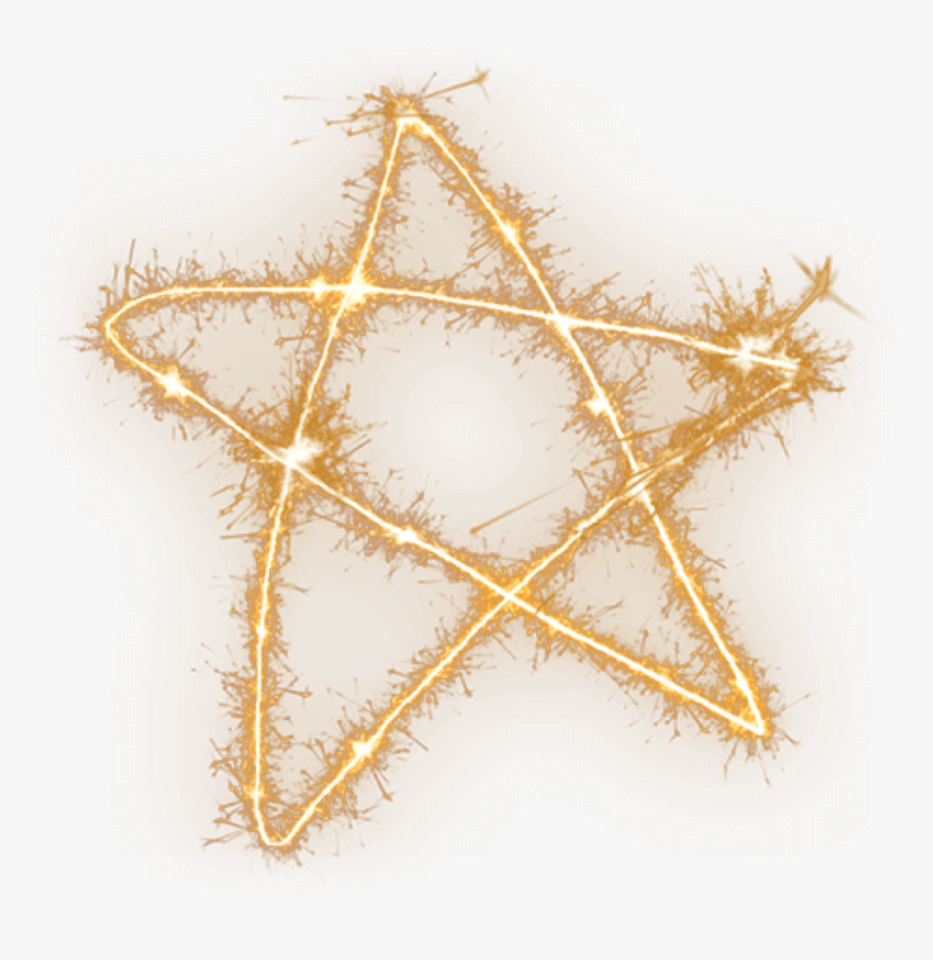 #fireworks #firecrackers #newyear #yellow #gold #star - Triangle, HD Png Download