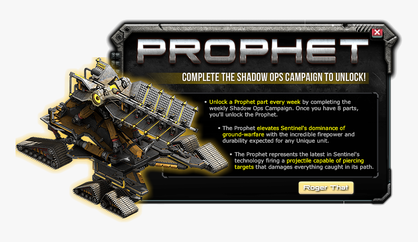 War Commander - Omega Prophet War Commander, HD Png Download