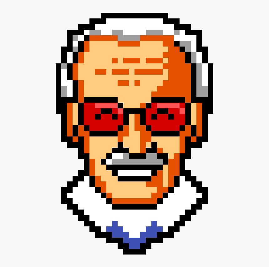 Stan Lee Pixel Art, HD Png Download