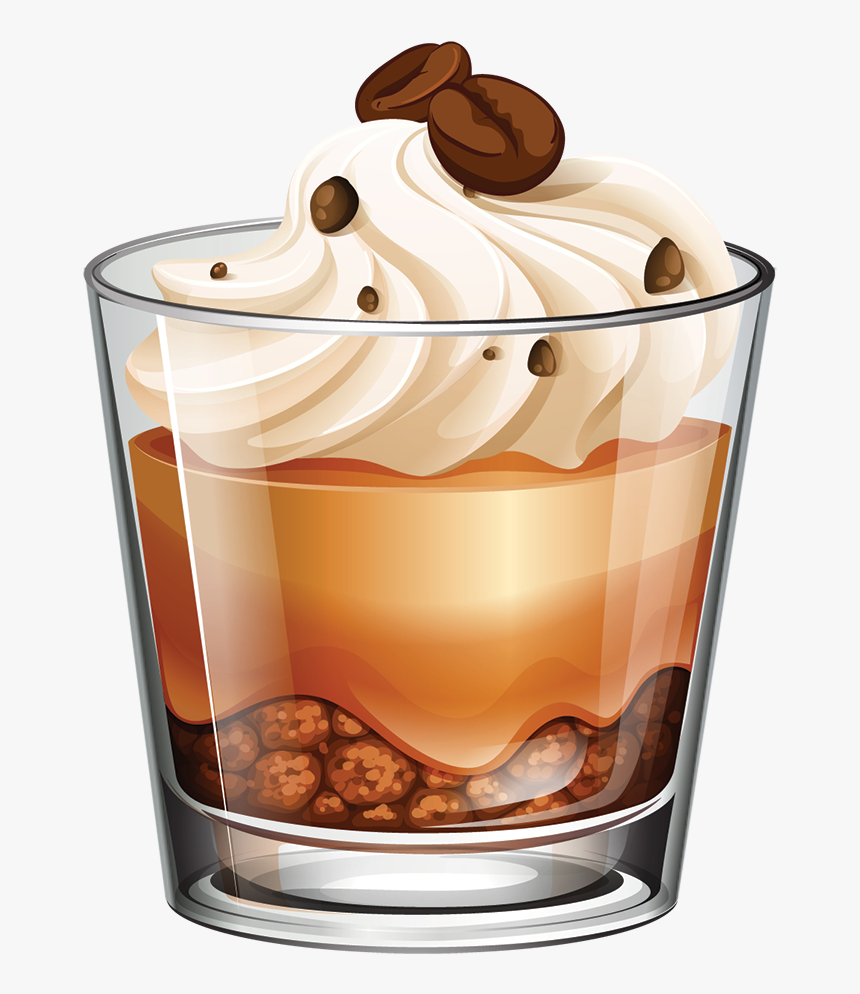 Coconut Whipped Cream - Dessert Im Glas Clipart, HD Png Download