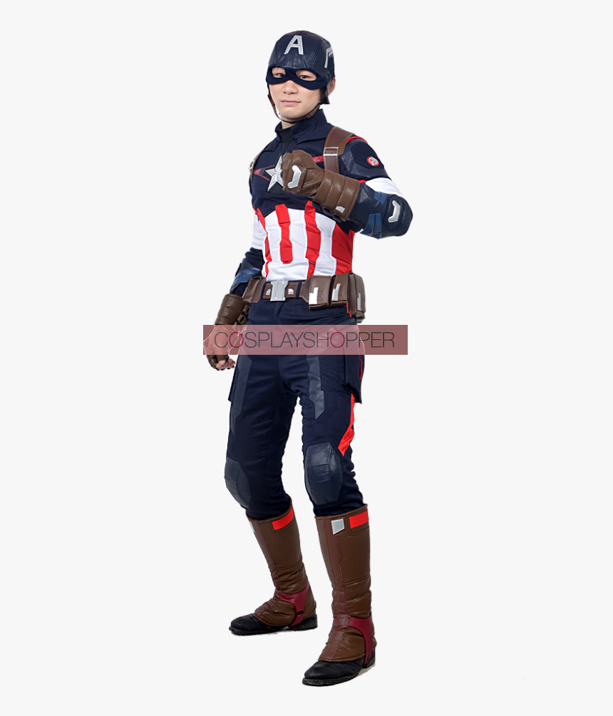 The Avengers 2 Captain America Cosplay Costume 
 Title - Captain America Cosplay, HD Png Download