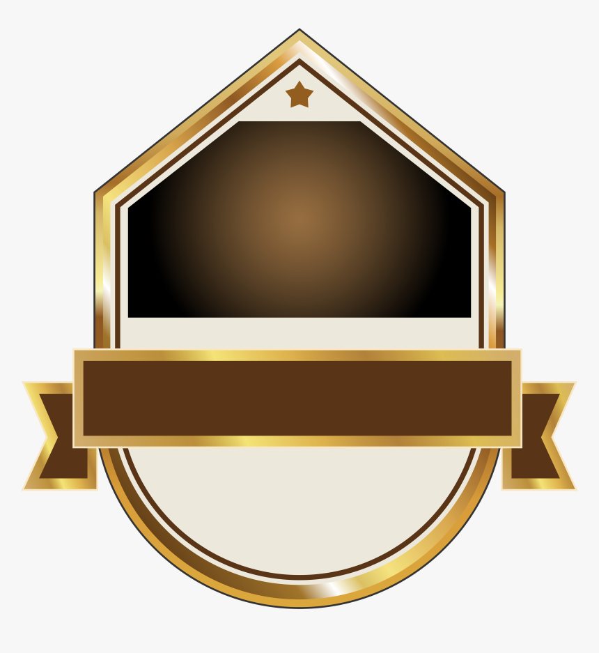 Gold And Brown Label Png Clipart Image - Brown Label Png, Transparent Png
