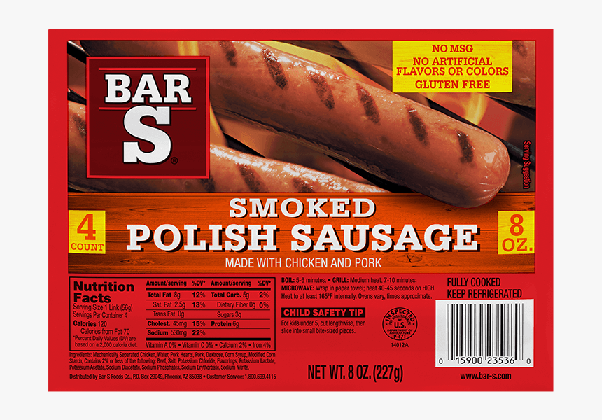 Smoked Sausage - Bar S Deli Style Smoked Ham, HD Png Download