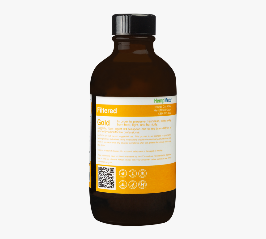 Real Scientific Hemp Oil 4oz 1000mg Gold Label Liquid - Glass Bottle, HD Png Download
