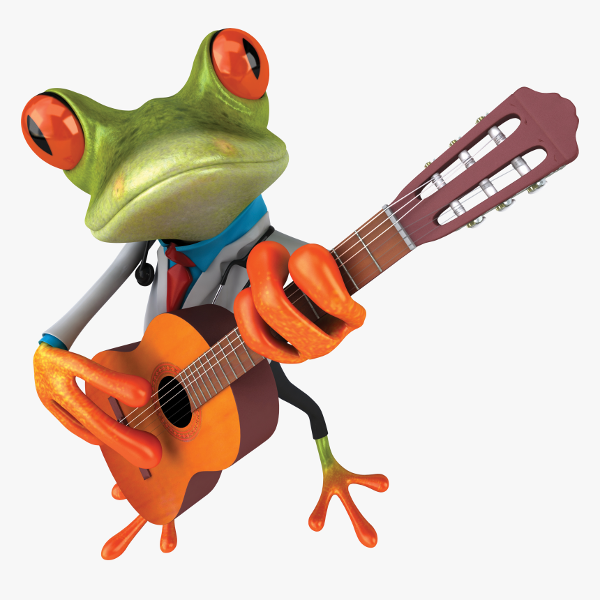 Frog Png - Frog Guitar, Transparent Png