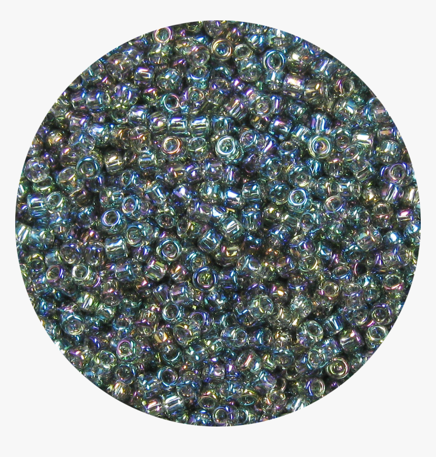 11-0 Transparent Iridescent Gray Japanese Seed Bead - Circle, HD Png Download