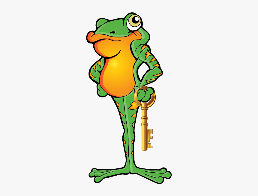 Frog S Safe & Key - Cartoon, HD Png Download