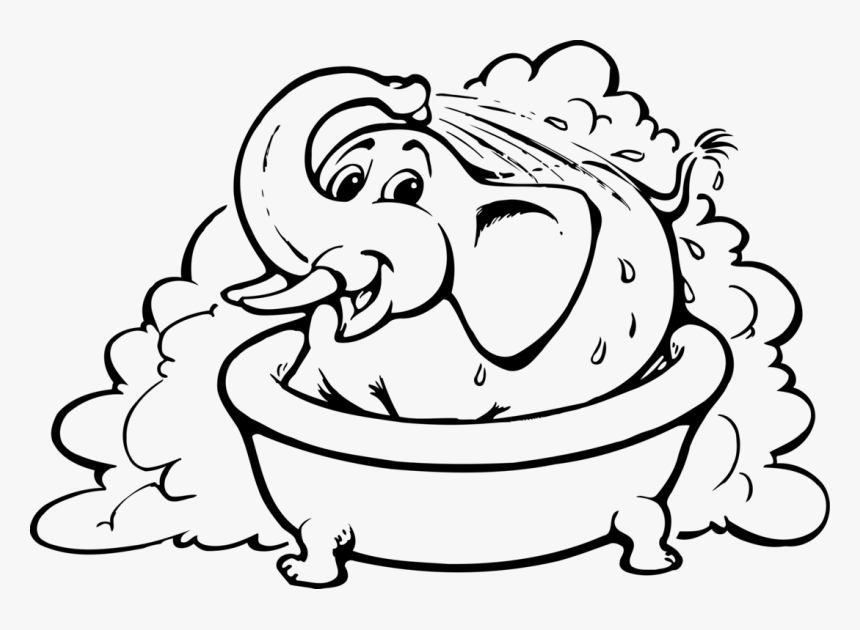 Line Art,style,frog - Shower, HD Png Download