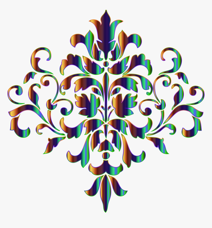Iridescent Damask Design No - Damask Pattern Png, Transparent Png