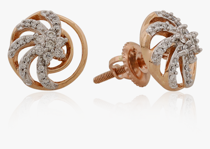 Stylish Swirl Diamond Earrings - Earrings, HD Png Download