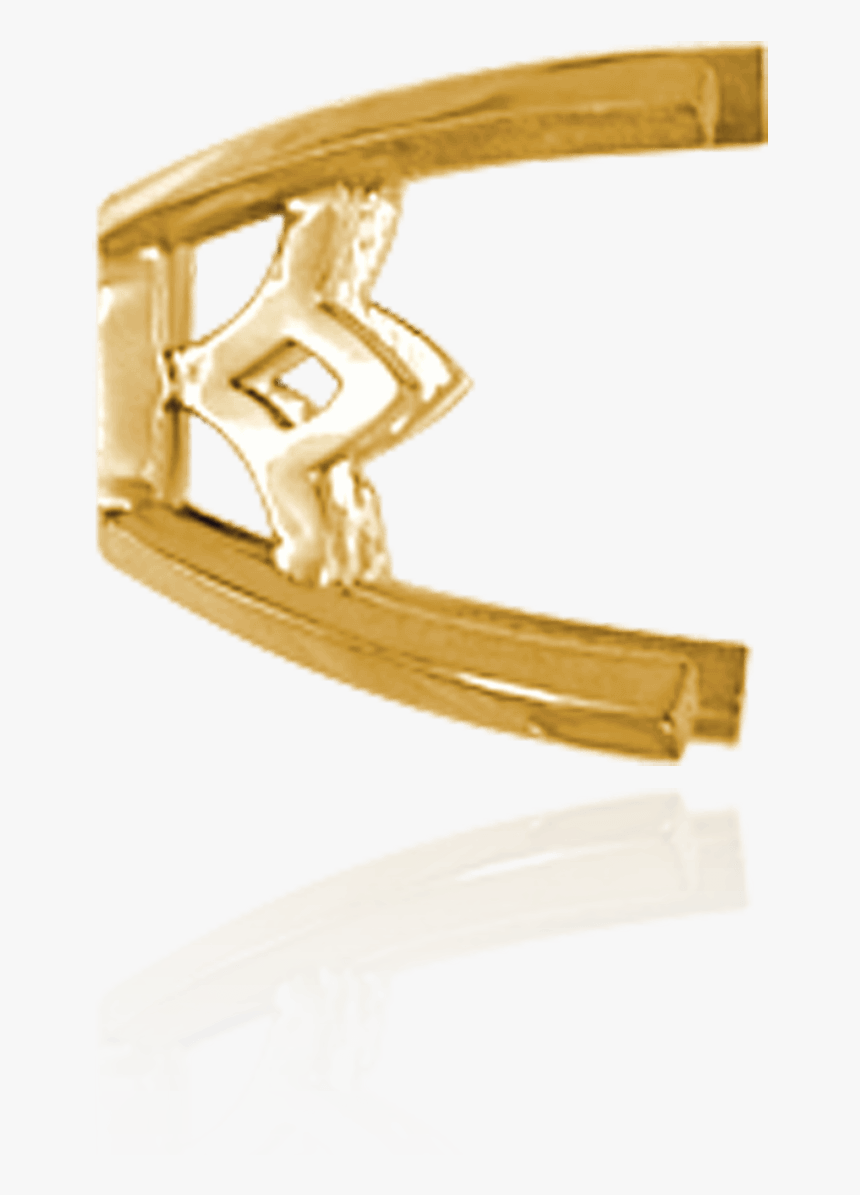 Four Prong Emerald Shape Scroll Fancy Settings In 14k - Belt, HD Png Download