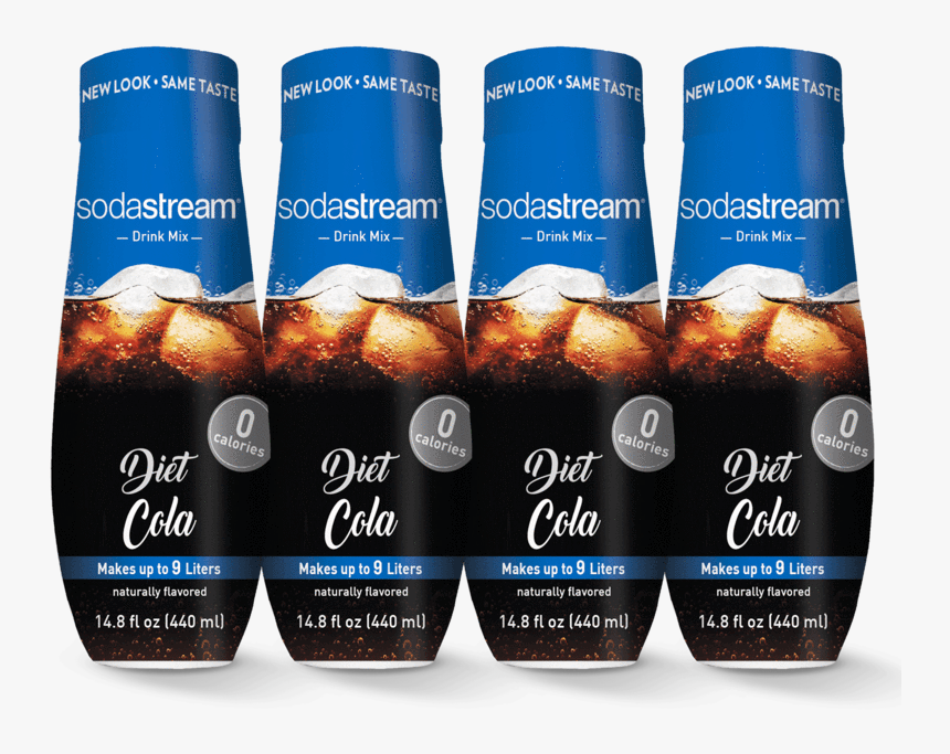 Diet Cola 4 Pack Soda Stream Flavors Diet, HD Png Download