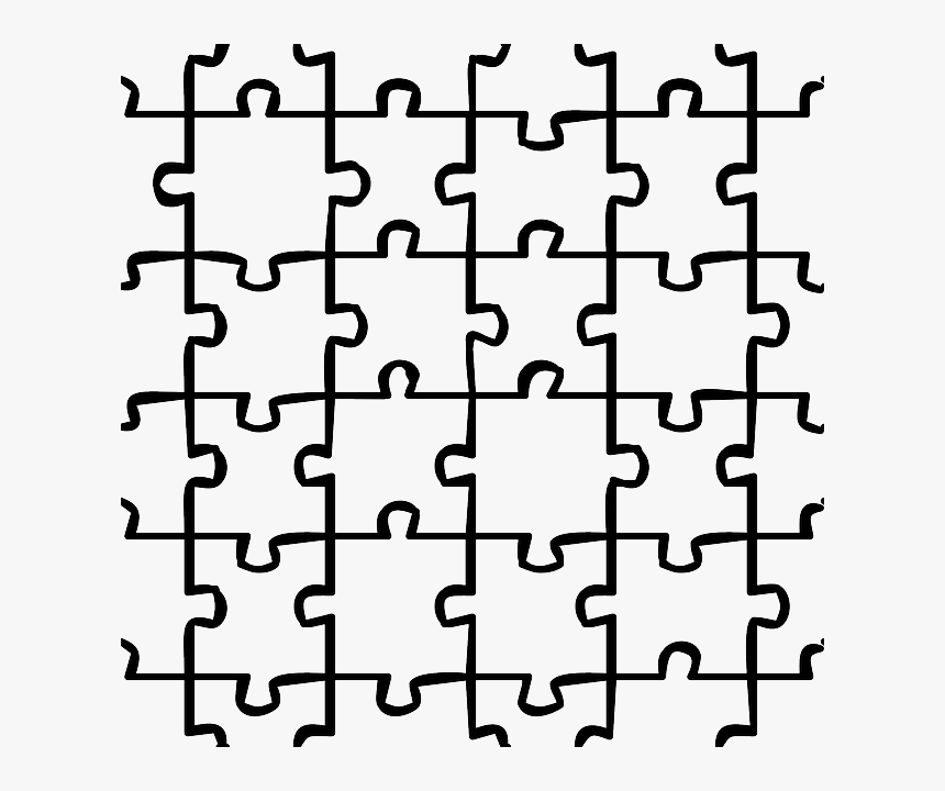Puzzle Clipart Black And White, HD Png Download