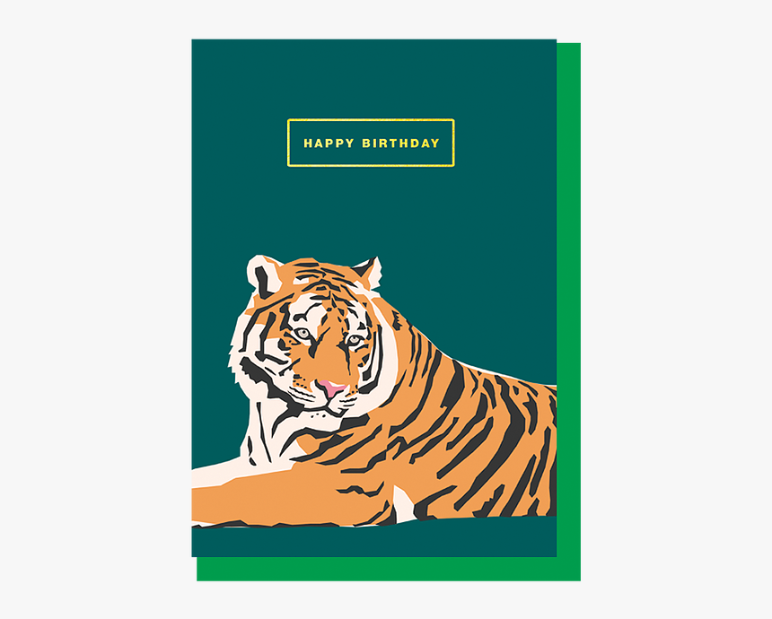 Happy Birthday Tiger Card, HD Png Download