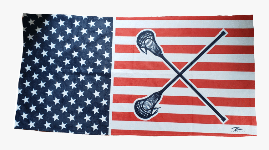 Lax Zone Usa Sticks Towel - Many Stars Are On The American Flag, HD Png Download