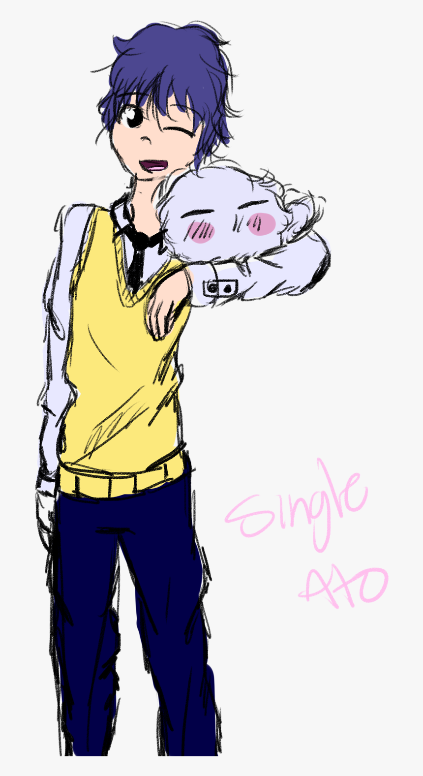 Es El Único Dibujo Que He Hecho De Este Anime, Si Pudiera - Cartoon, HD Png Download