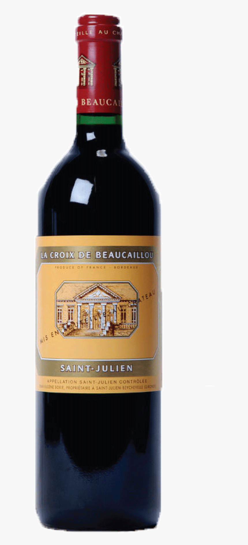 La Croix De Beaucaillou - Wine Bottle, HD Png Download