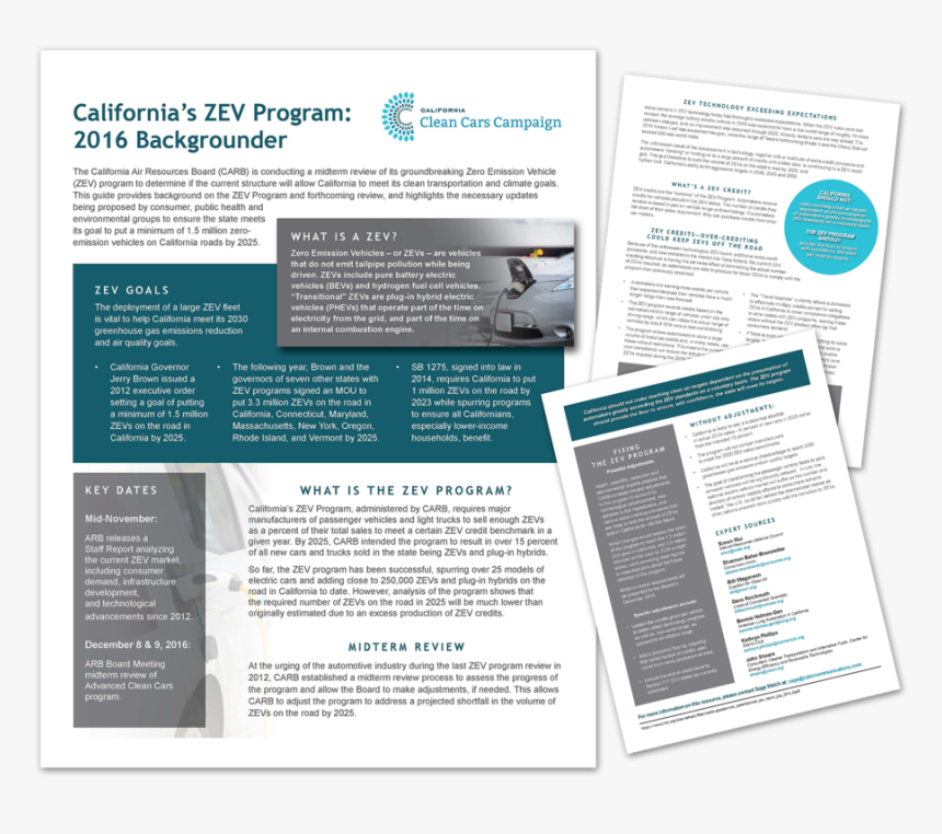 Clean Cars Handout - Brochure, HD Png Download