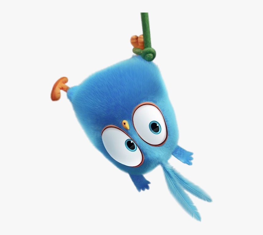 Angry Bird Blue Hanging Upside Down - Trap A Geddos Angry Birds, HD Png Download