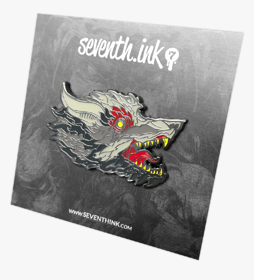 Blood Wolf Enamel Pin By Seventh - Lapel Pin, HD Png Download