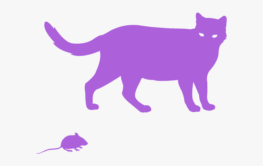 Cat Blue Silhouette Png, Transparent Png