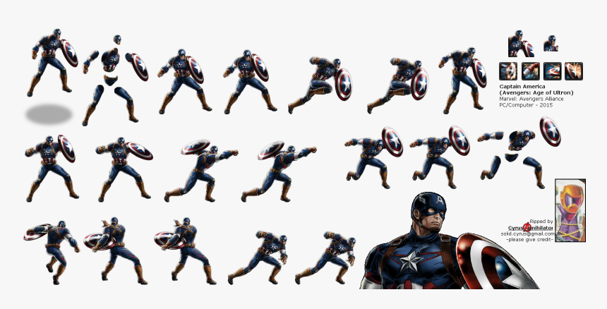 Click To View Full Size - Avengers Alliance Captain America Age Of Ultron, HD Png Download