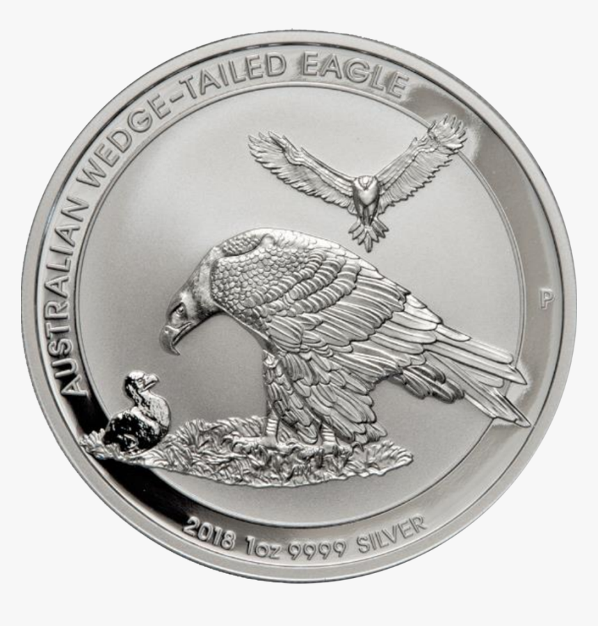 2018 Australian Wedge Tail Eagle 1oz Silver Coin - 2018 Wedge Tailed Eagle Silver Coin, HD Png Download