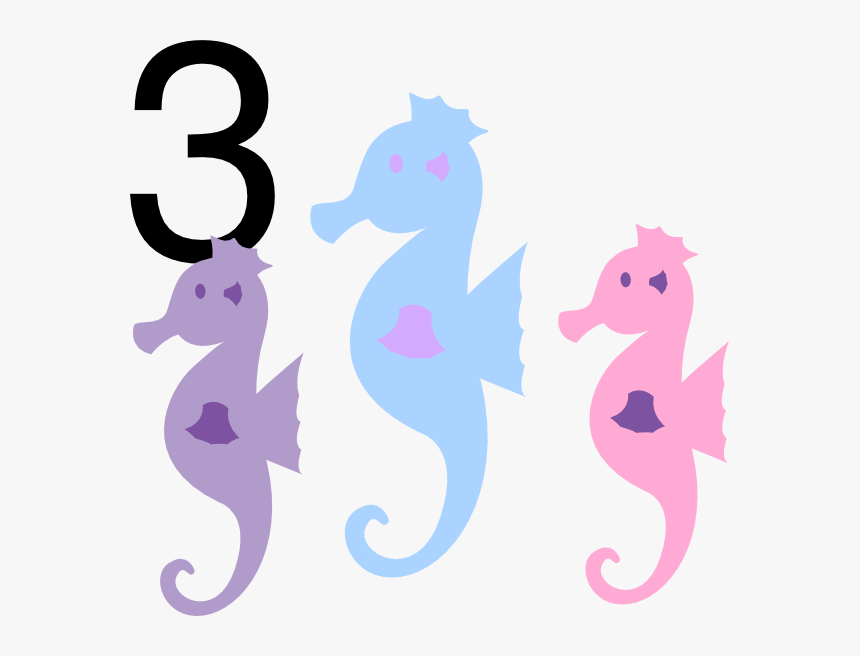 3 Sea Horse Clipart, HD Png Download