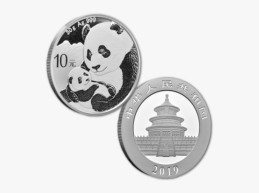 2019 30 Gram Chinese Silver Panda, HD Png Download