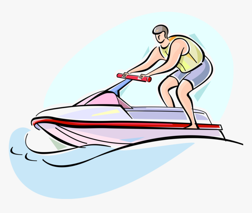 Vector Illustration Of Personal Watercraft Water Sports, HD Png Download