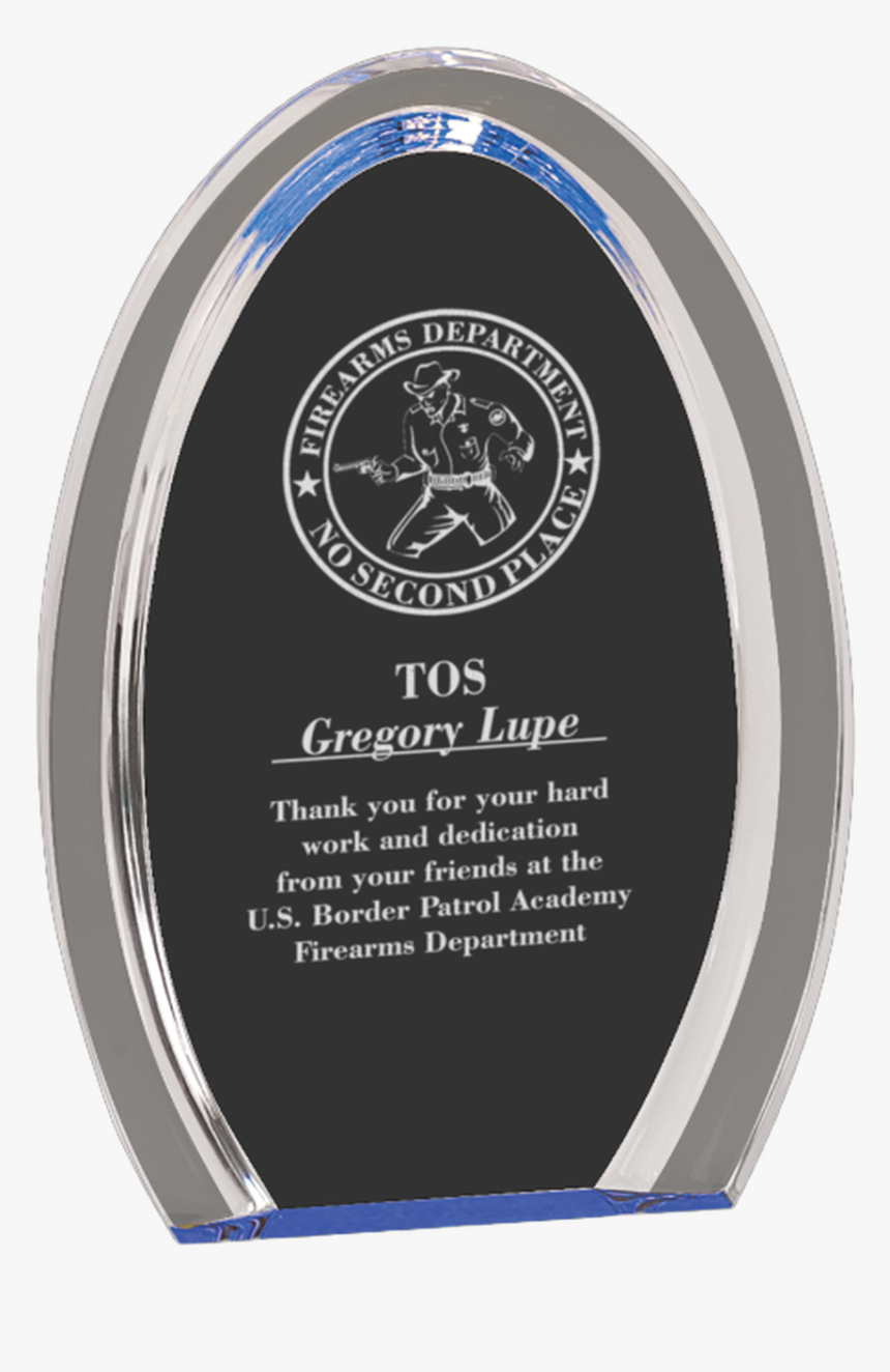 Blue Oval Halo Acrylic Award - Trophy, HD Png Download