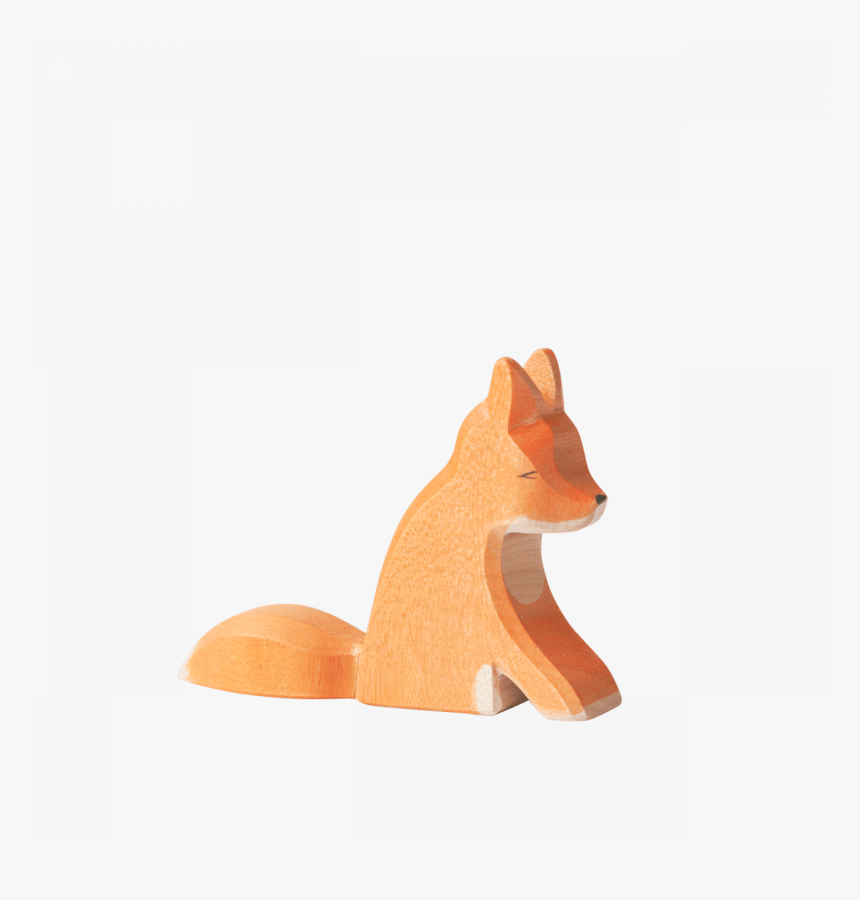 Wooden Sitting Fox 
 Title Wooden Sitting Fox - Red Fox, HD Png Download