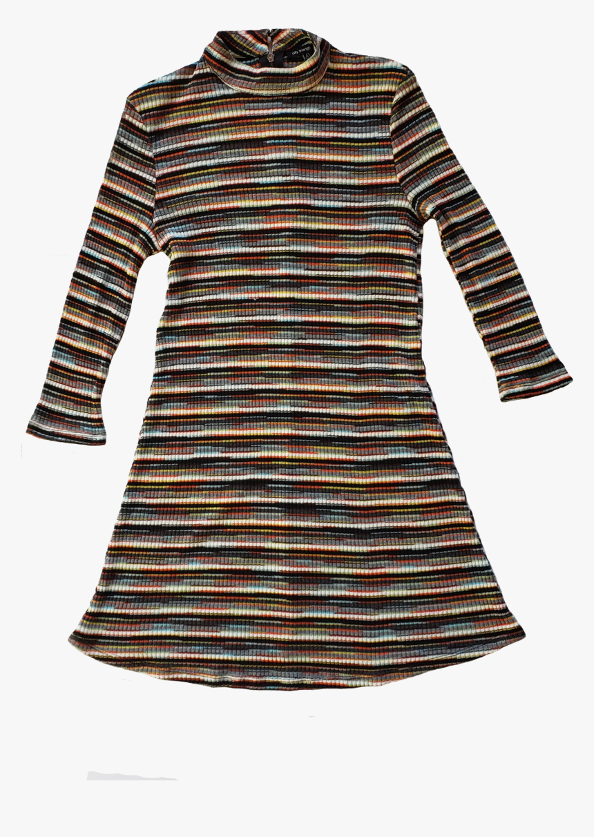 City Triangle 90s Knit Striped Dress 
 Class Lazyload - Navy Striped Long Sleeve Top, HD Png Download