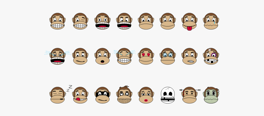 Monkey Emoji Image - Emoji Maimute De Desenat, HD Png Download