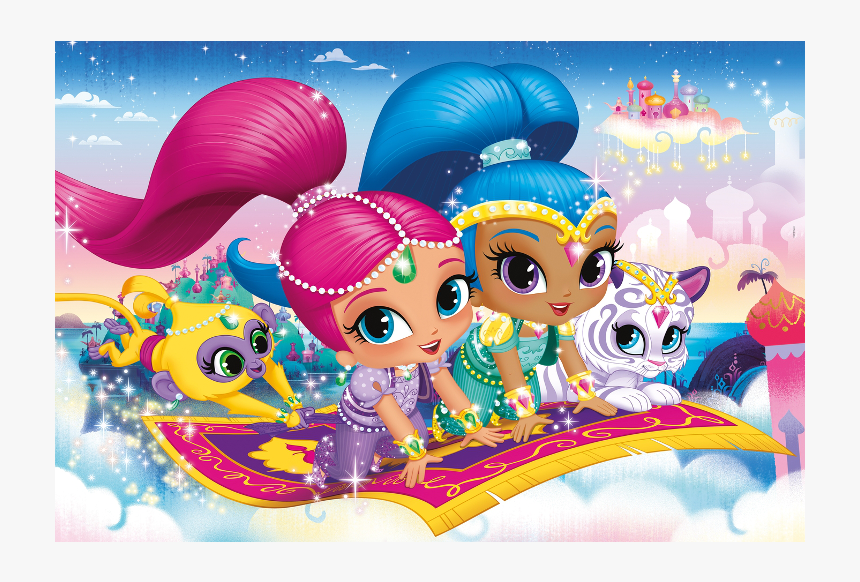 Buy Puzzle Clementoni Floor - Shimmer And Shine Background, HD Png Download