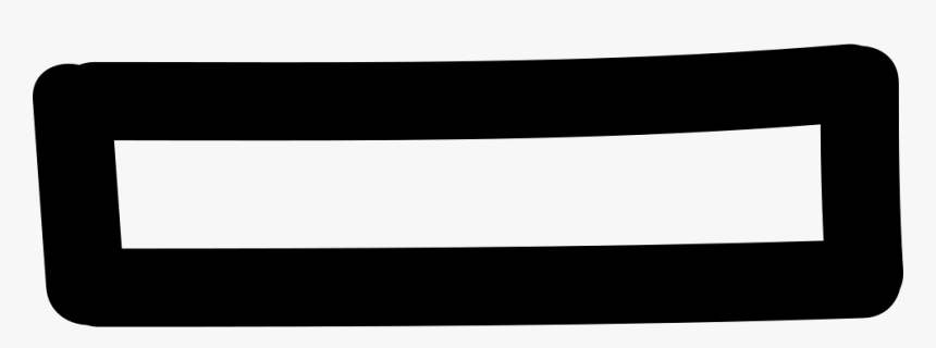 Rest Hand Drawn Minus Sign Outline Comments - Monochrome, HD Png Download