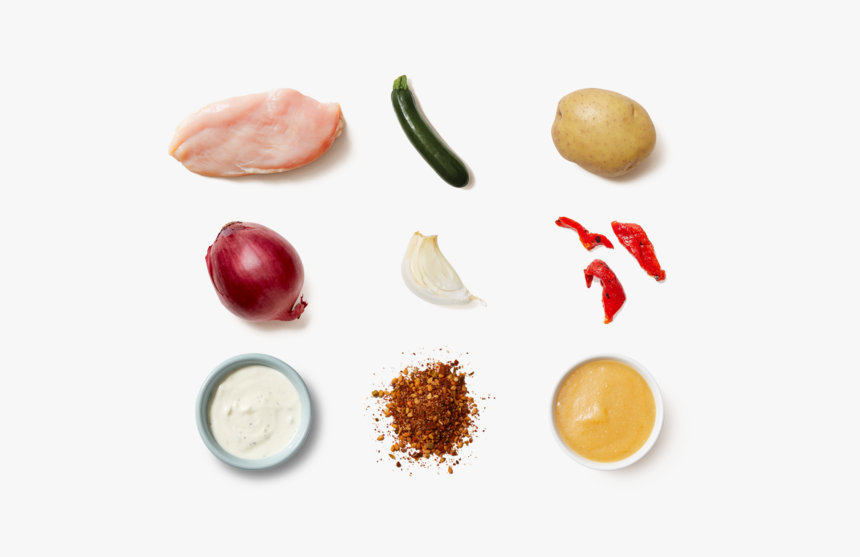 Roasted Chicken & Tzatziki With Za’atar Vegetables - Cervelat, HD Png Download