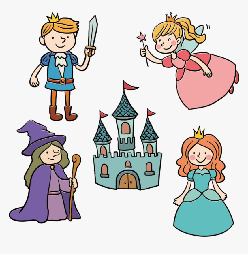 Cartoon Fairy Tale Character City Png - วาด เจ้า หญิง ง่ายๆ การ์ตูน, Transparent Png
