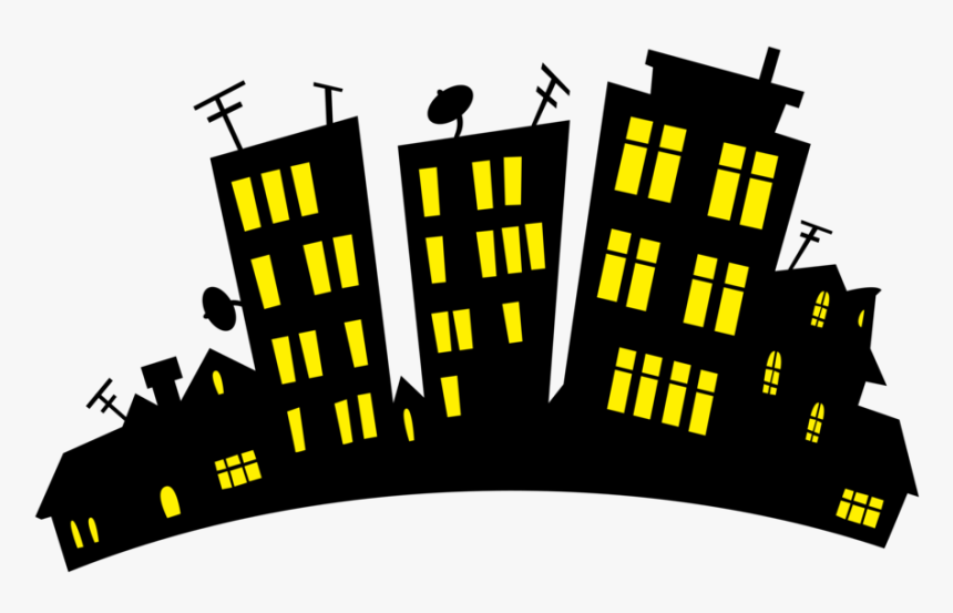 Cartoon City Skyline, HD Png Download