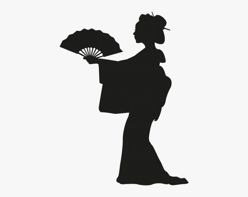 Silhouette Art Geisha, HD Png Download