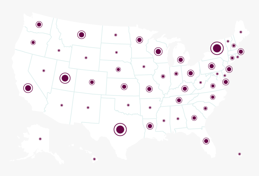 Usa Map Outlines - Seventh Circuit, HD Png Download