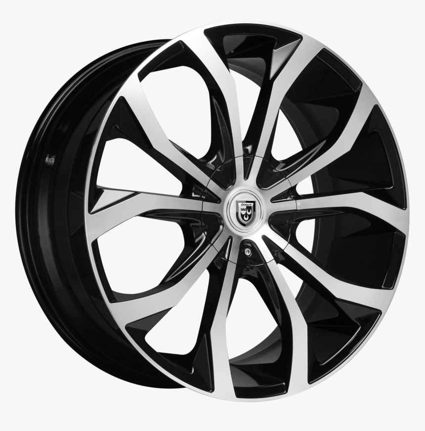 Gloss Black/machined Face - Rtx Black Widow Rims, HD Png Download